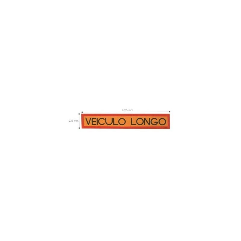Placa refletora «VEÍCULO LONGO» MOD4 grande