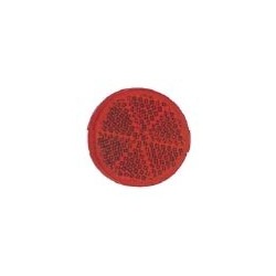 Refletor redondo vermelho 43 mm com furo+autocolante