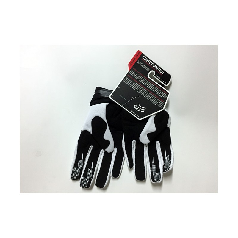 Luvas motocross Fox branco- preto