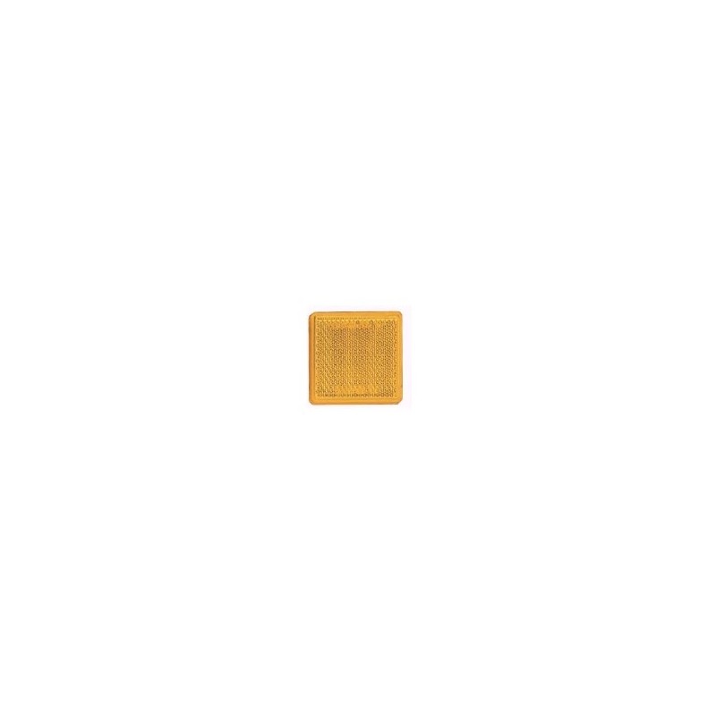 Reflector quadrado autocolante amarelo 50X50mm