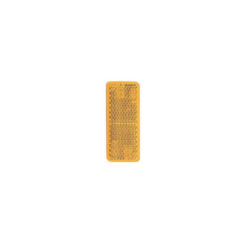 Refletor retangular amarelo 85X35mm autocolante