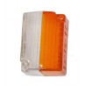 Vidro farolim limitador 52X38 quadrado amarelo/branco