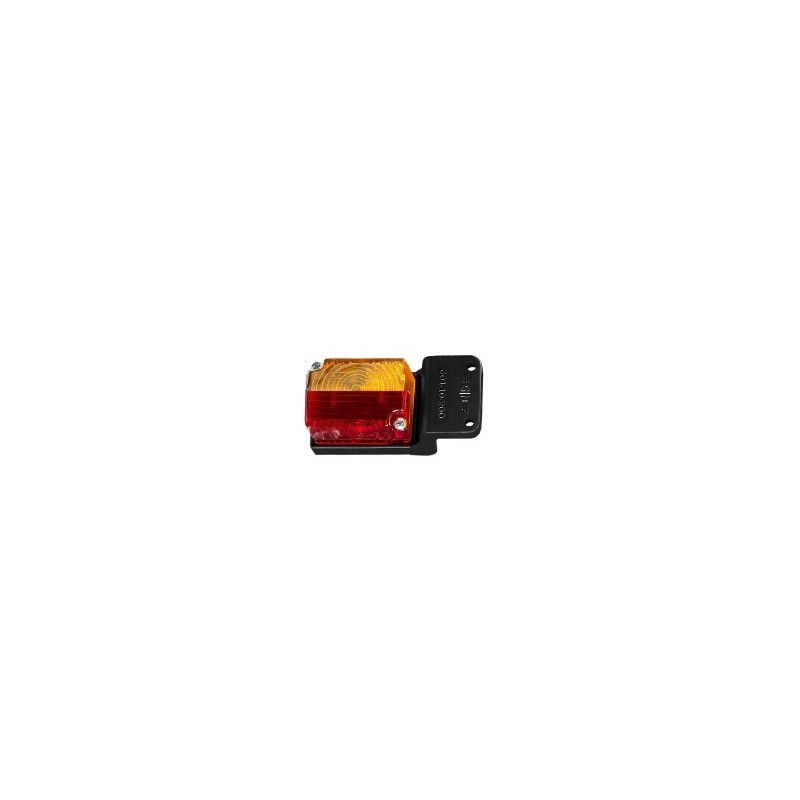 Farolim limitador quadrado vermelho-amarelo c/pendura