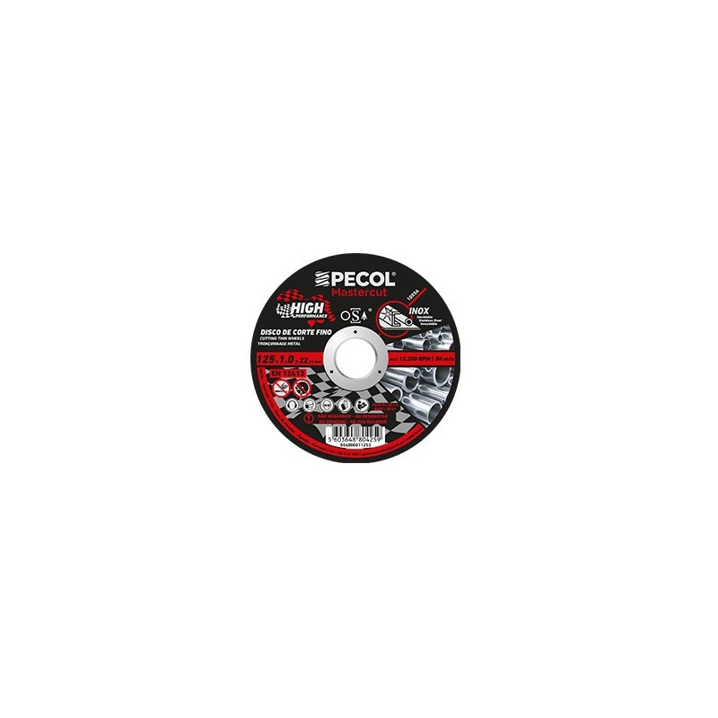 Disco de Corte Fino Inox High Performance 125x1 PECOL