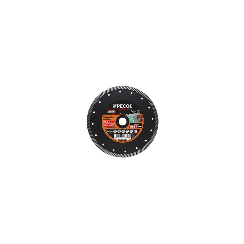 Disco Diamantado 230mm Turbo MasterCut High Performance PECOL