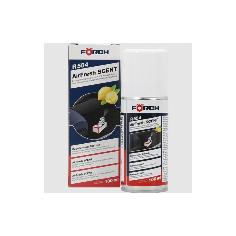 Spray limpeza condutas ar condicionado AUTO R554 100ml AirFresh Citric FORCH