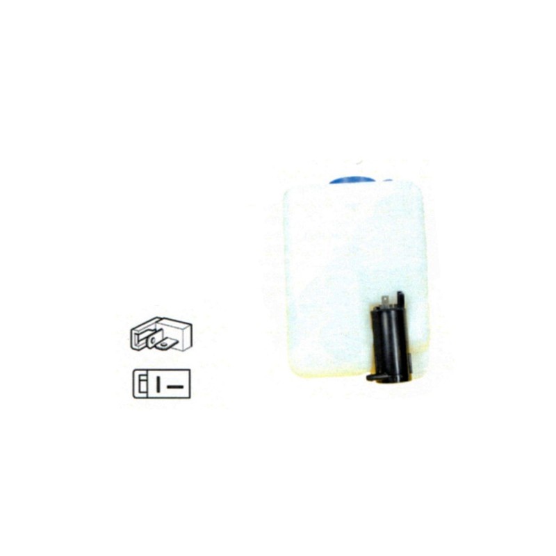 Reservatório água limpa vidros c/motor 12v Univ.plástico 1.6L