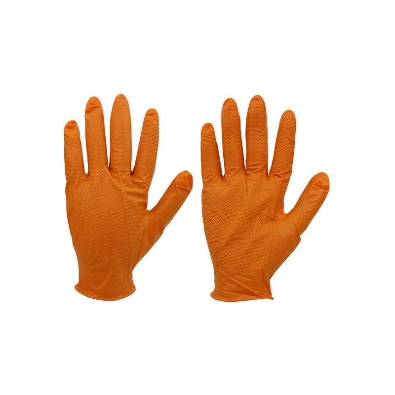 Luvas de nitrilo laranja Top-Grip cx 50un